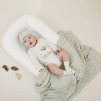 Baby Newborn Sage Leaf Knit Blanket Gifting