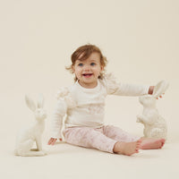 Baby Girl Ruffle Duck Family Print Long Sleeve Top Tee