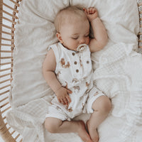 Baby Boys Animal All In One Savanna Henley Romper