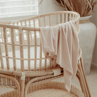 Aster & Oak Organic Heirloom Knitted 4 Piece Baby Gift Set Pink