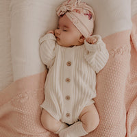 Pink Heirloom Knit Blanket
