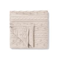Oat Cable Knit Blanket Baby Boys Oatmeal Swaddle Wrap