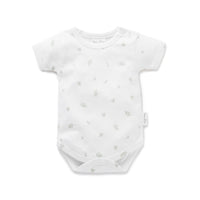 Little Leaf AOP Onesie | Aster & Oak Organic Bodysuits