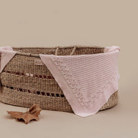 100% Organic Cotton Girls Pink Heirloom Knit Blanket