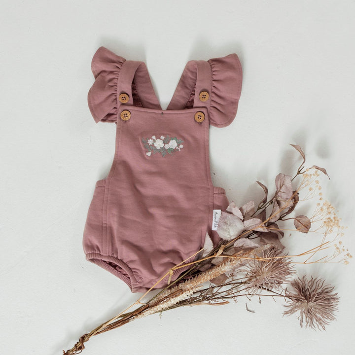 Aster & Oak Organic Cotton Baby Girls Rompers, Overalls, Playsuits and Coveralls