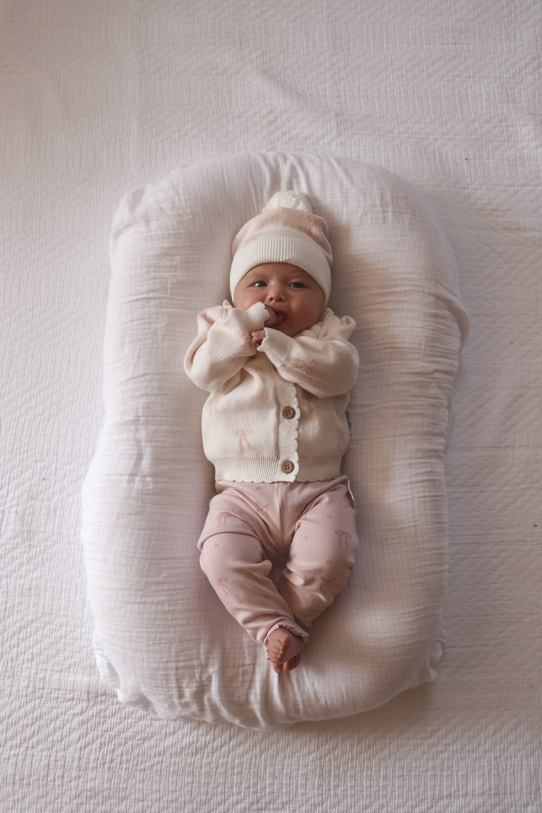 Coconut Bow Knit Cardigan