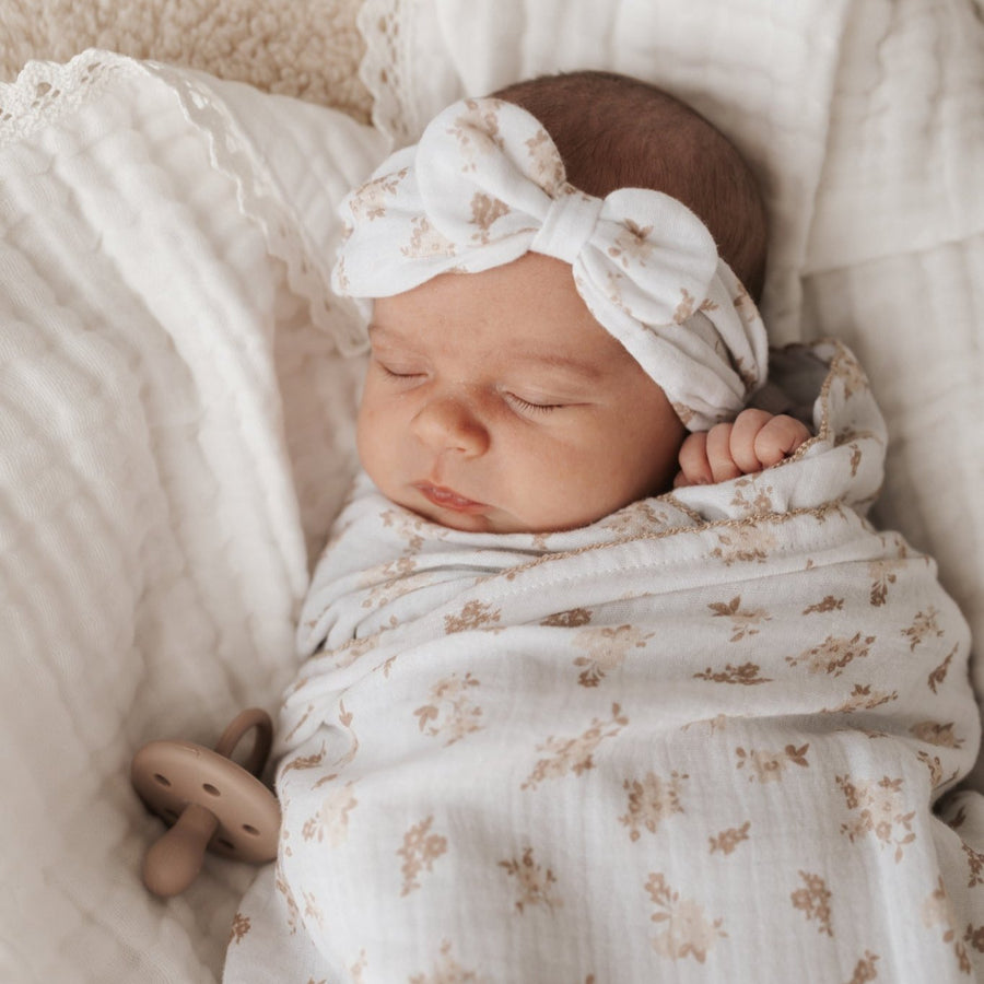 Sable Floral Muslin Wrap