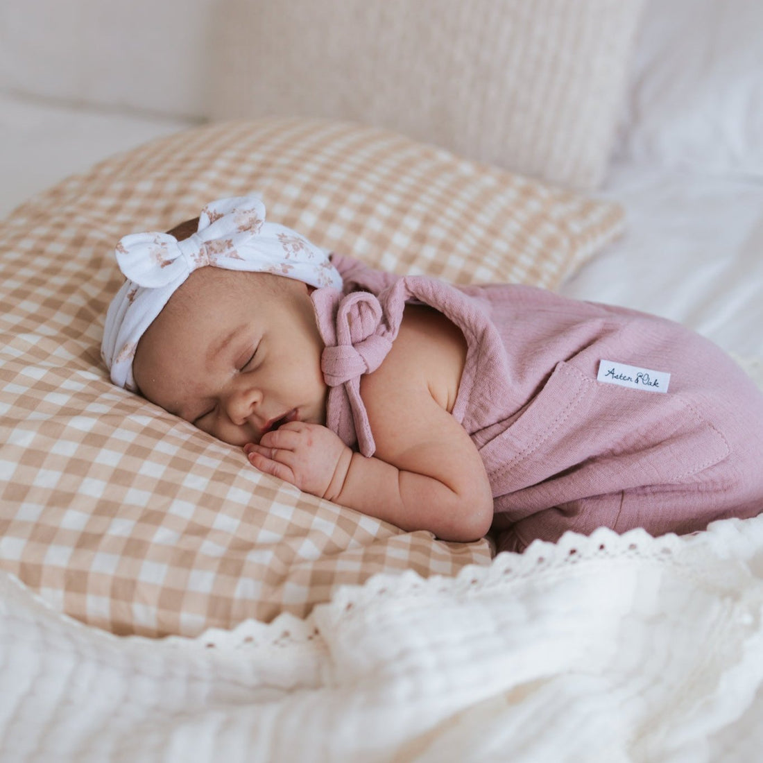 Pink Muslin Tie Top Romper