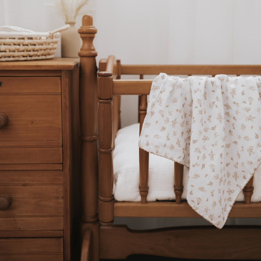 Sable Floral Muslin Wrap