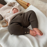 Espresso Knit Rib Legging