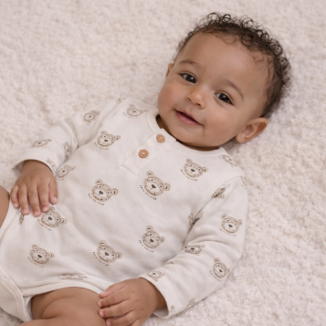 Byron Bear Henley Onesie