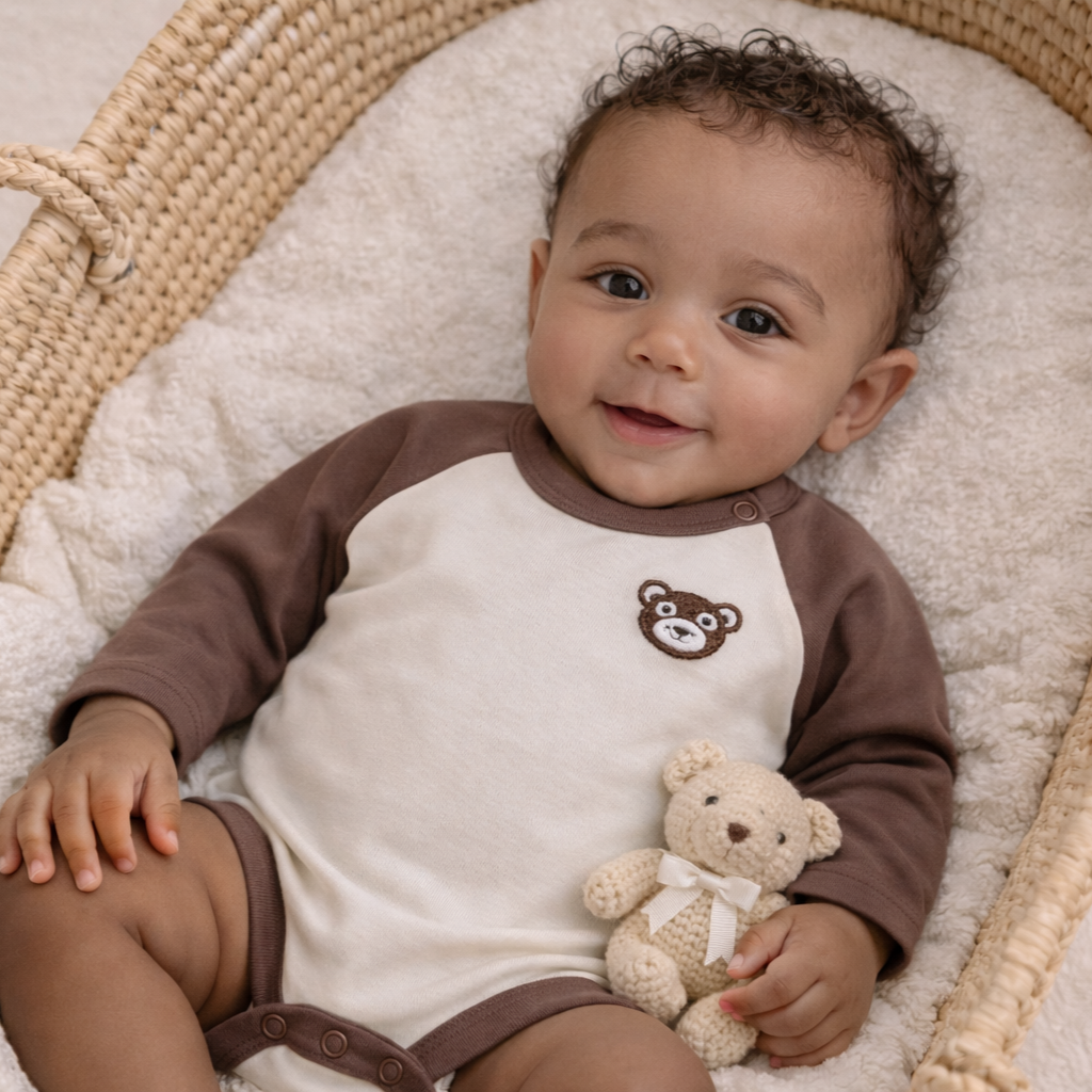 Byron Bear Raglan Onesie