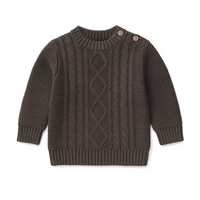 Espresso Cable Knit Jumper