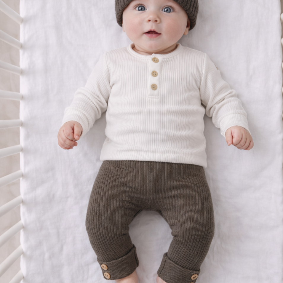 Espresso Knit Rib Legging