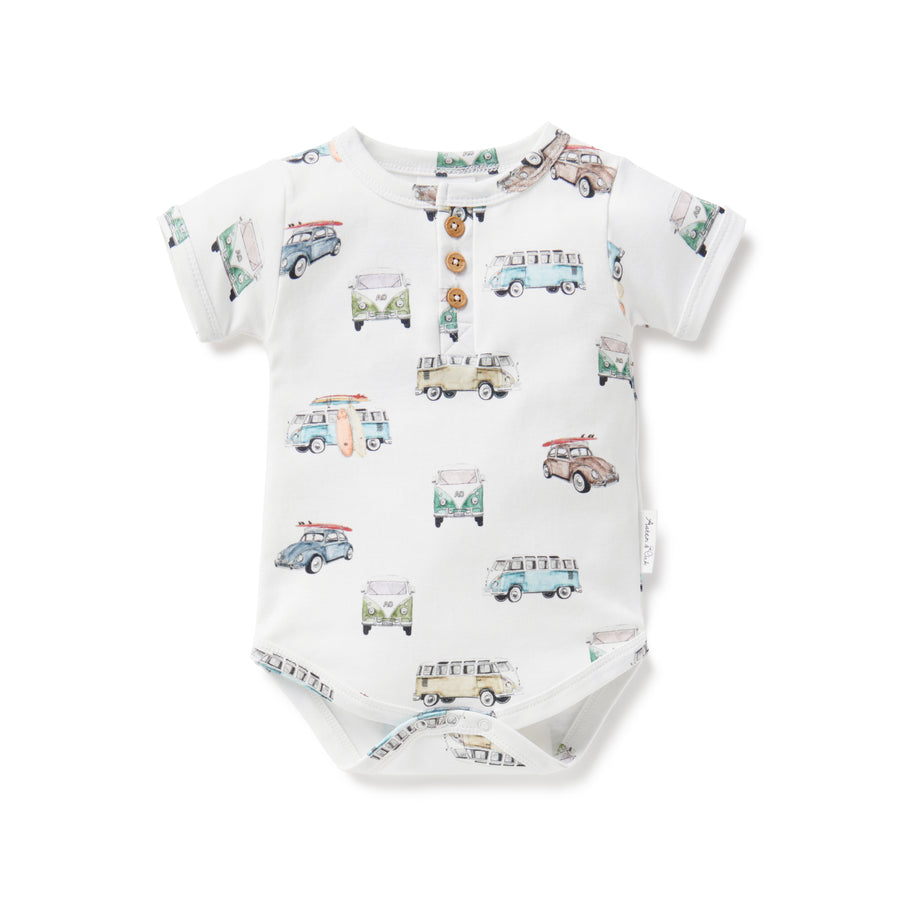 Beach Life AOP Onesie Baby Boys Bodysuit Cars