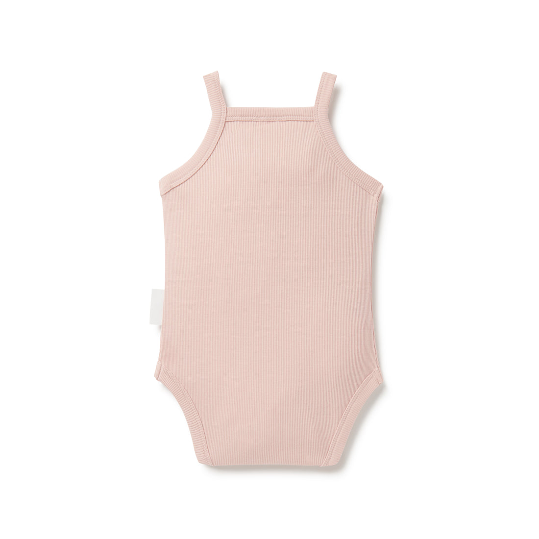 Baby Girls Petal Pink Rib Singlet Onesie Bodysuit