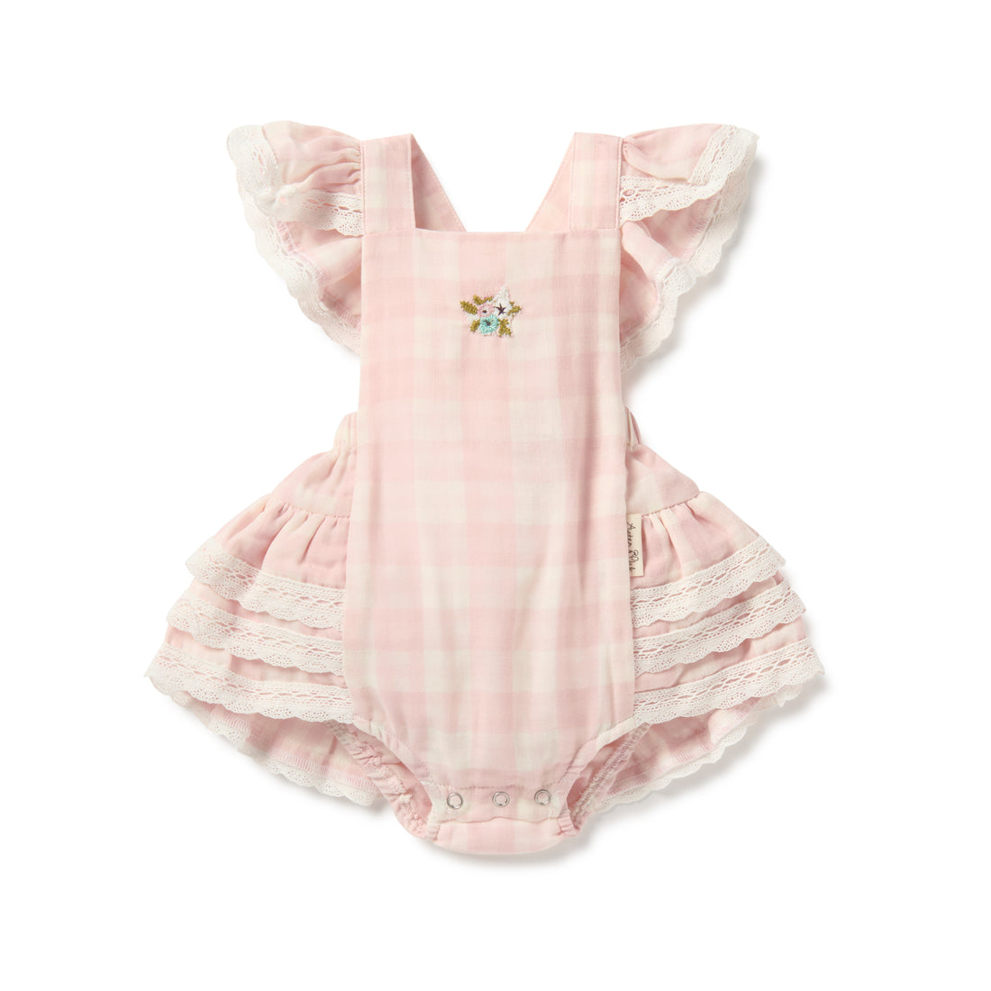 Pink gingham deals playsuit