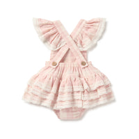 Baby Girl Pink Gingham Muslin Playsuit Romper Checkered
