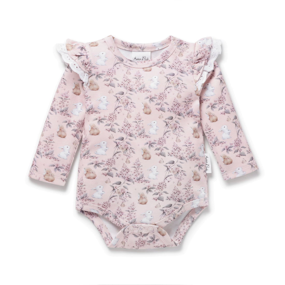 Baby Girl Cute Bunny Friends Flutter Onesie1
