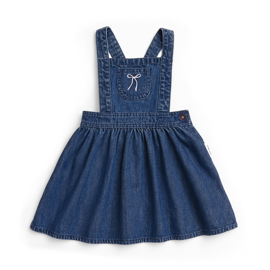 Bow Denim Pini Dress Bow Denim Pini Dress