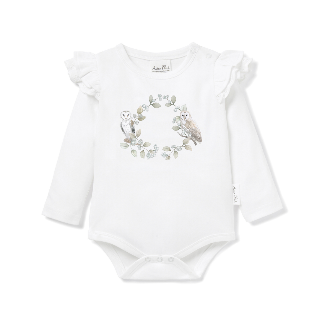 Barn Owl Print Onesie