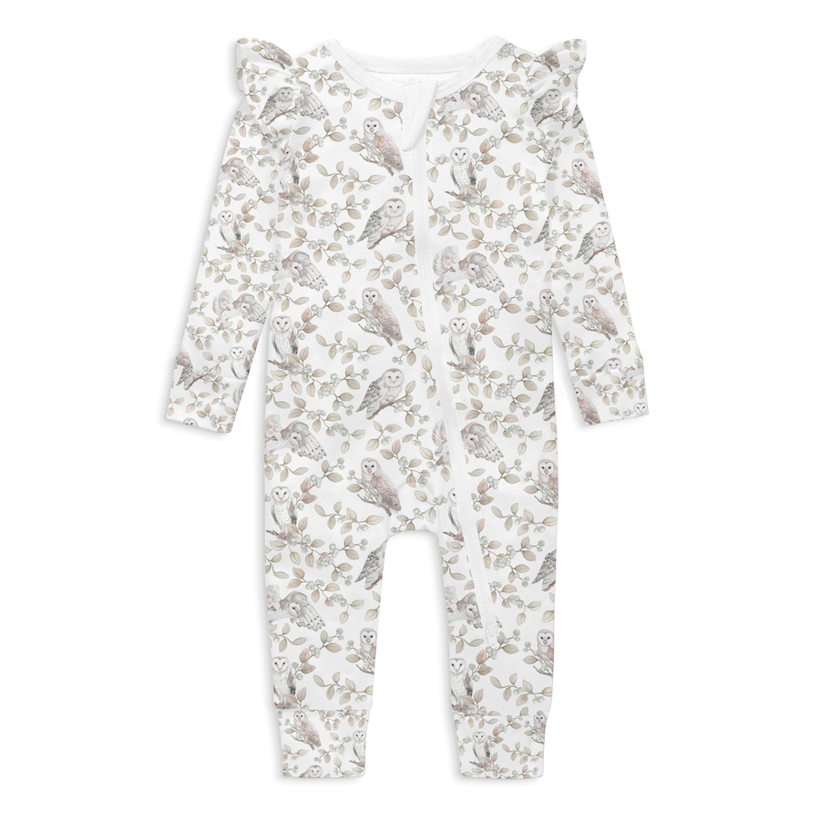 Barn Owl Zip Romper