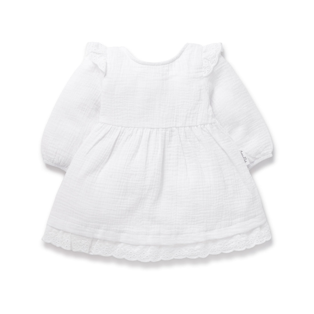 White Muslin Flutter Dress