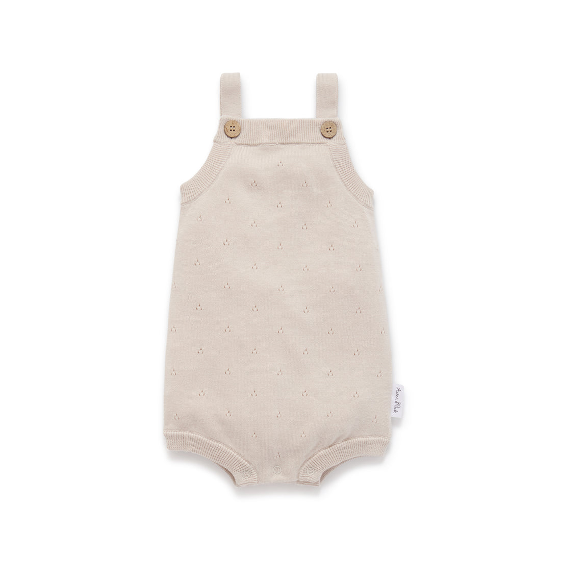 Oatmeal Knit Pointelle Romper