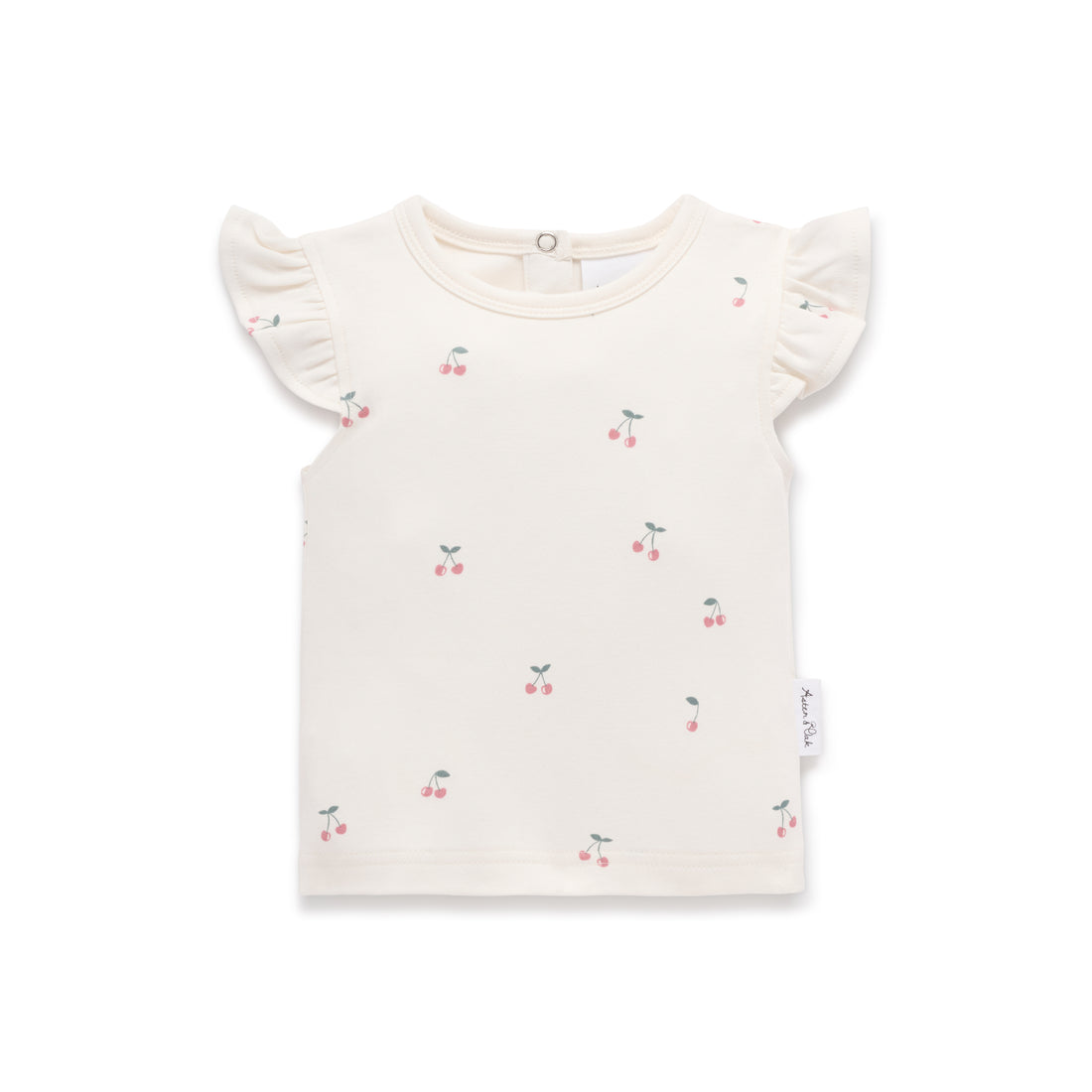 Cherry Flutter Sleeve Top
