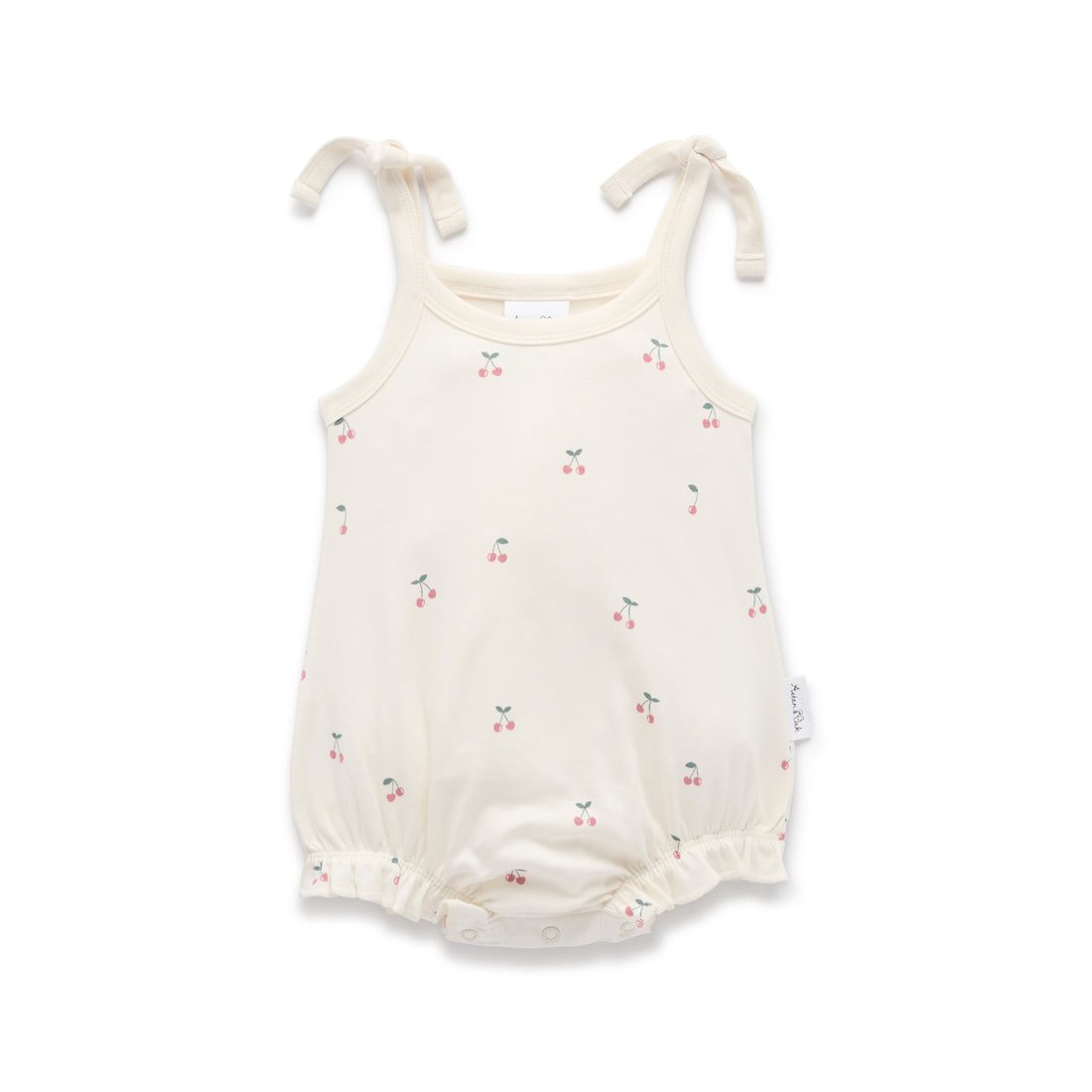 Cherry Bubble Tie Romper