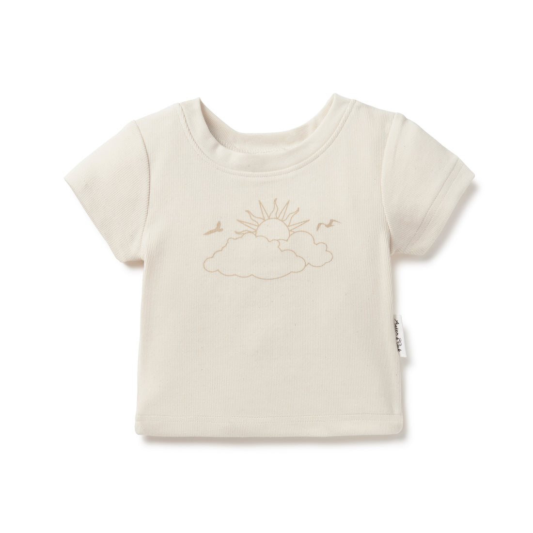 Baby & Toddler Unisex Neutral Cloud Chaser Rib Tee Top