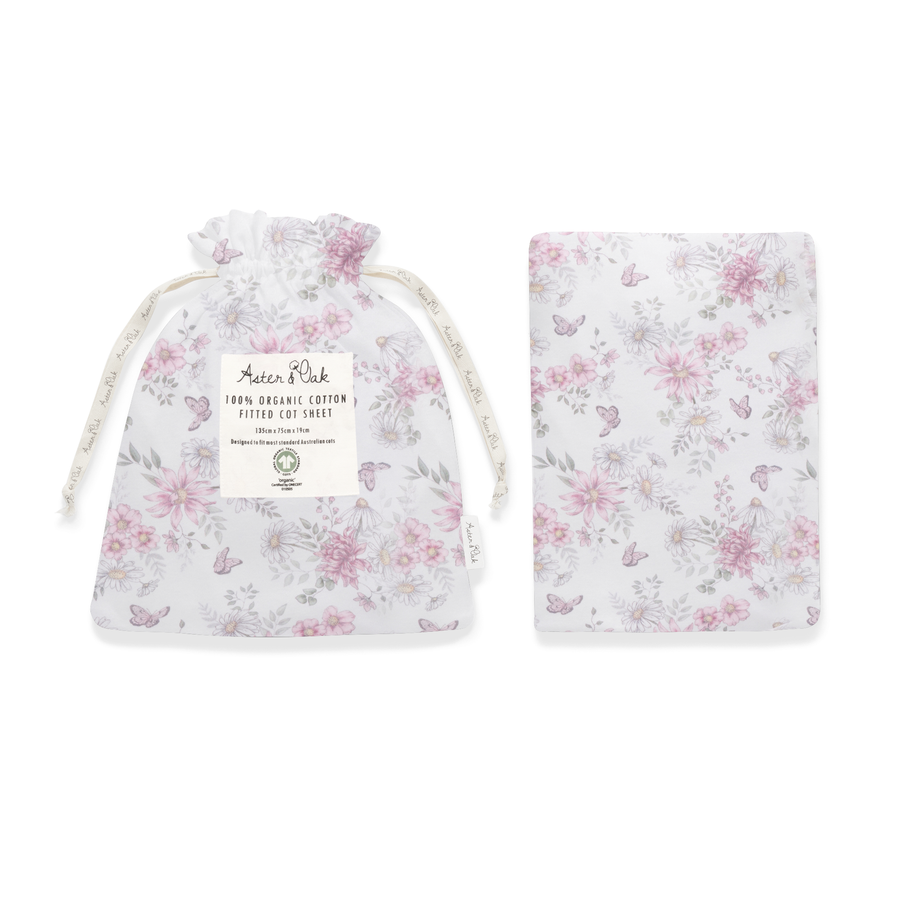 Daisy Floral Cot Sheet