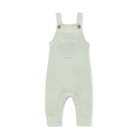 Baby Boys Knitted Romper Sage Knit Pocket Overalls