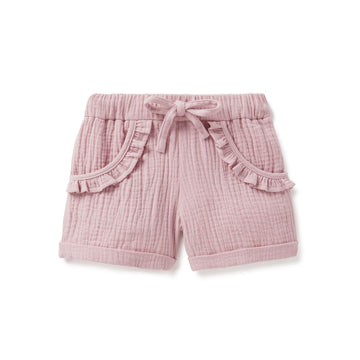 Baby & Kids Summer Ruffle Rosette Muslin Shorts