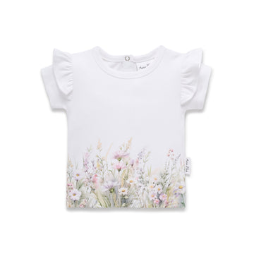 Flower Garden Print Flutter Tee