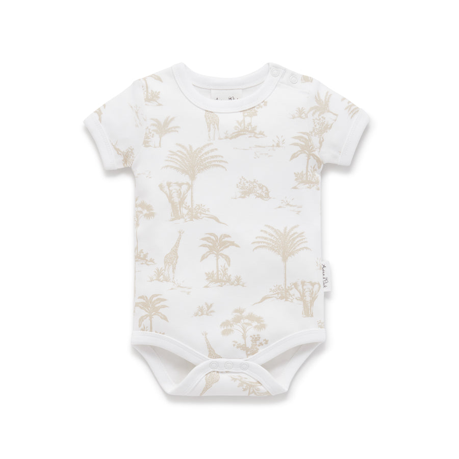 Baby Bodysuit Jungle AOP Onesie White Palms