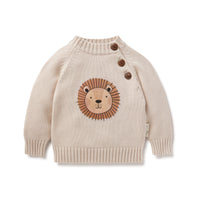 Baby & Toddler Knitted Boys Lion Knit Jumper Sweater
