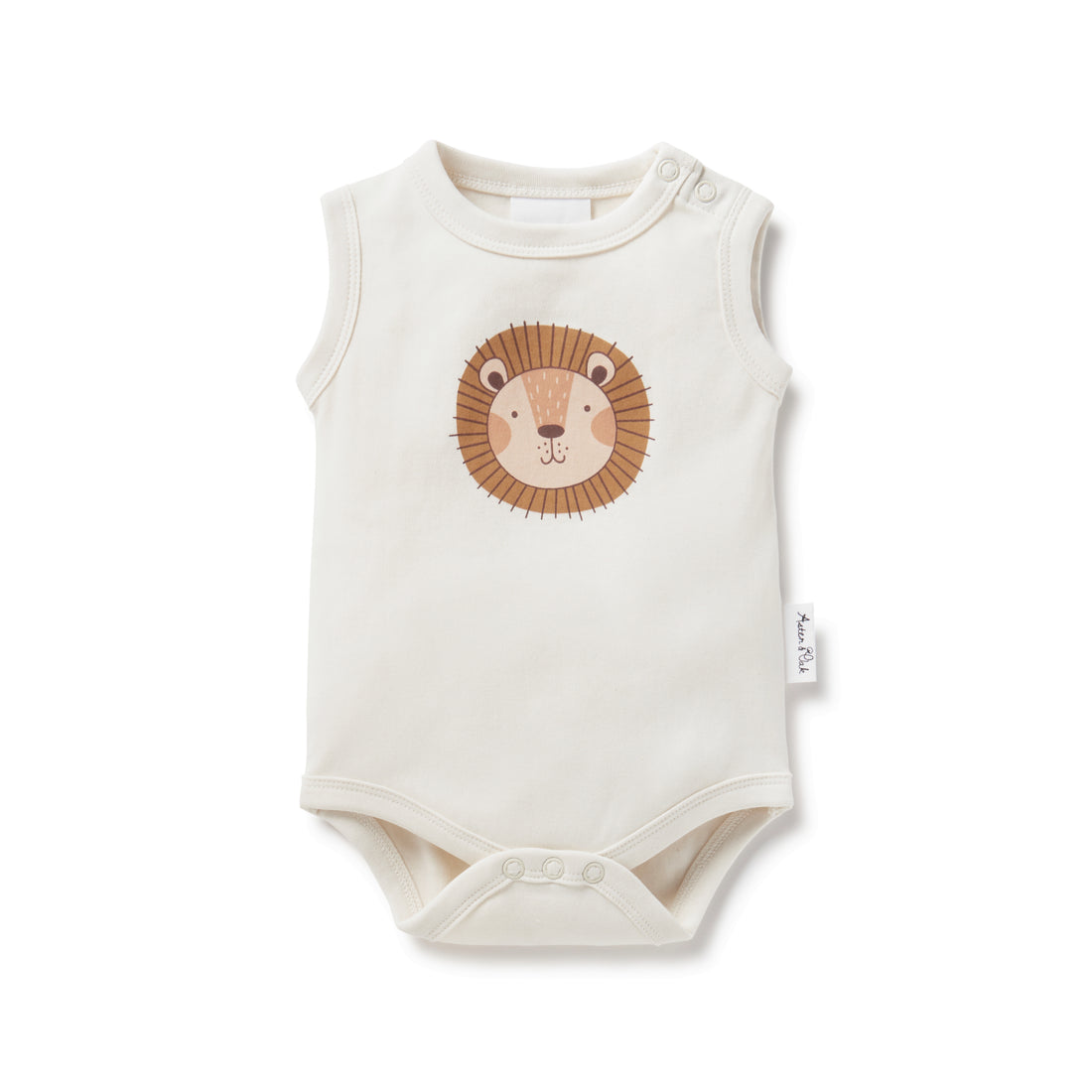 Baby Newborn Boy Lion Print Singlet Onesie Bodysuit