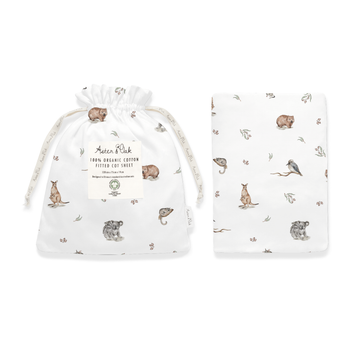 Native Animals Cot Sheet