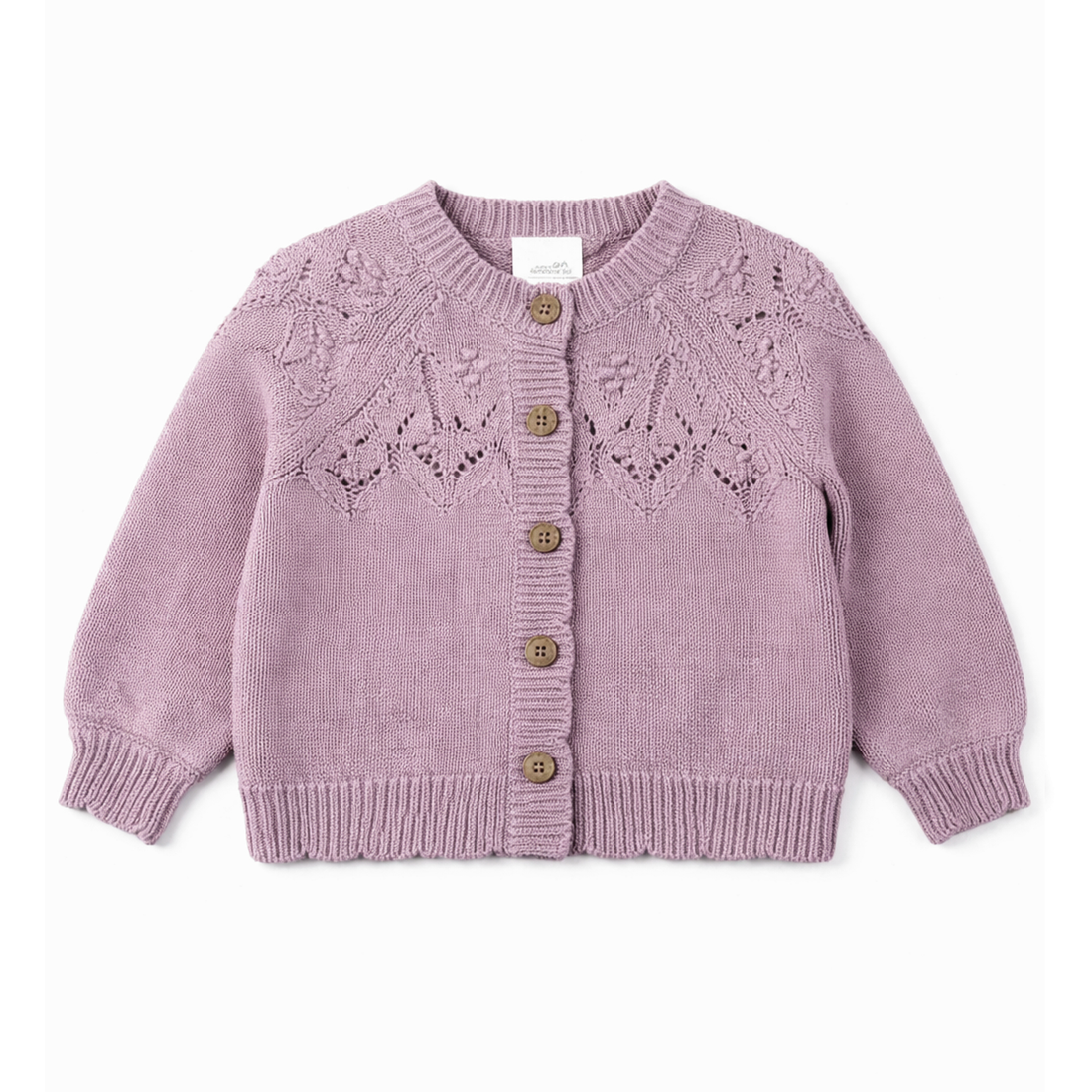 Pink Detailed Knit Cardigan