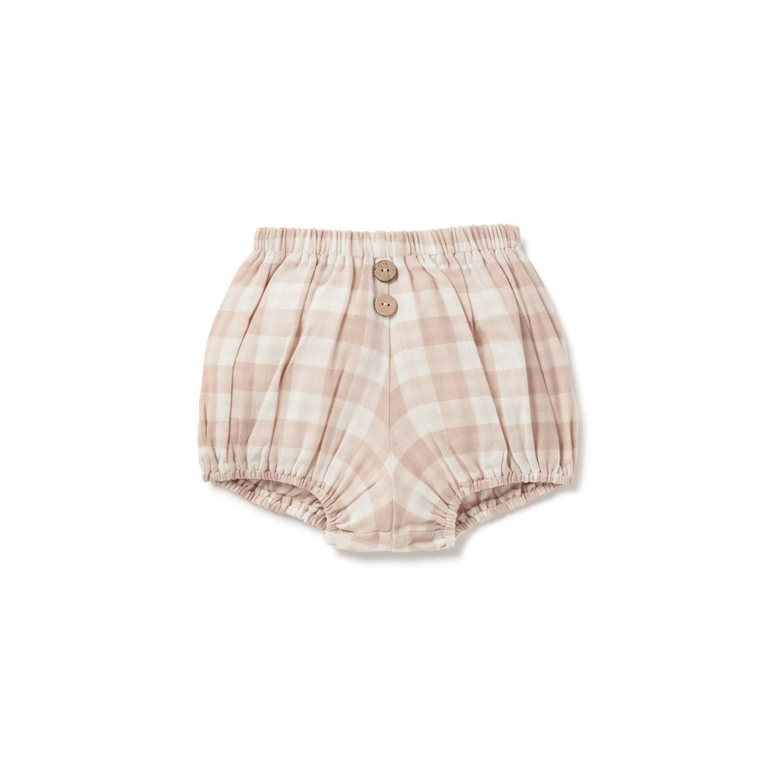 Baby Boys Taupe Gingham Muslin Bloomers Nappy Cover