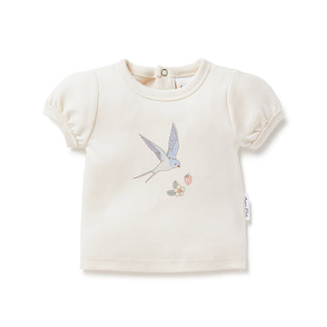 Baby & Toddler Girls Bird Swallow Print Top Tee