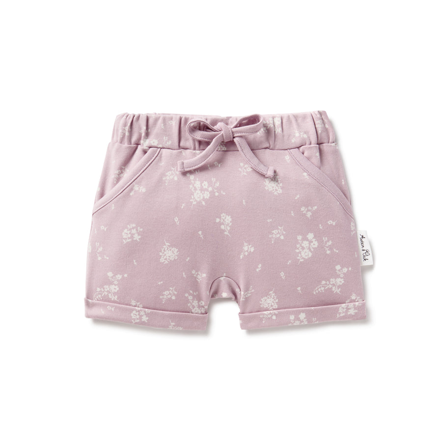 Baby Kids Girls Pink Flower Willow Floral Harem Shorts
