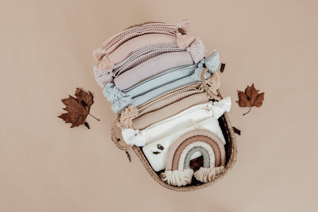 Blue Marle Chunky Knit Blanket