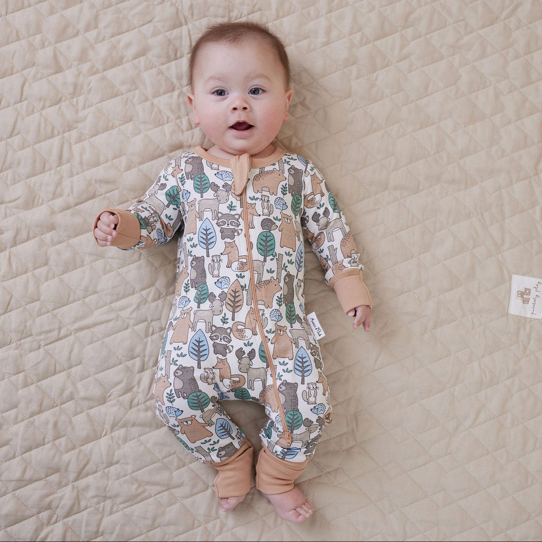 Noah Woodland Zip Romper