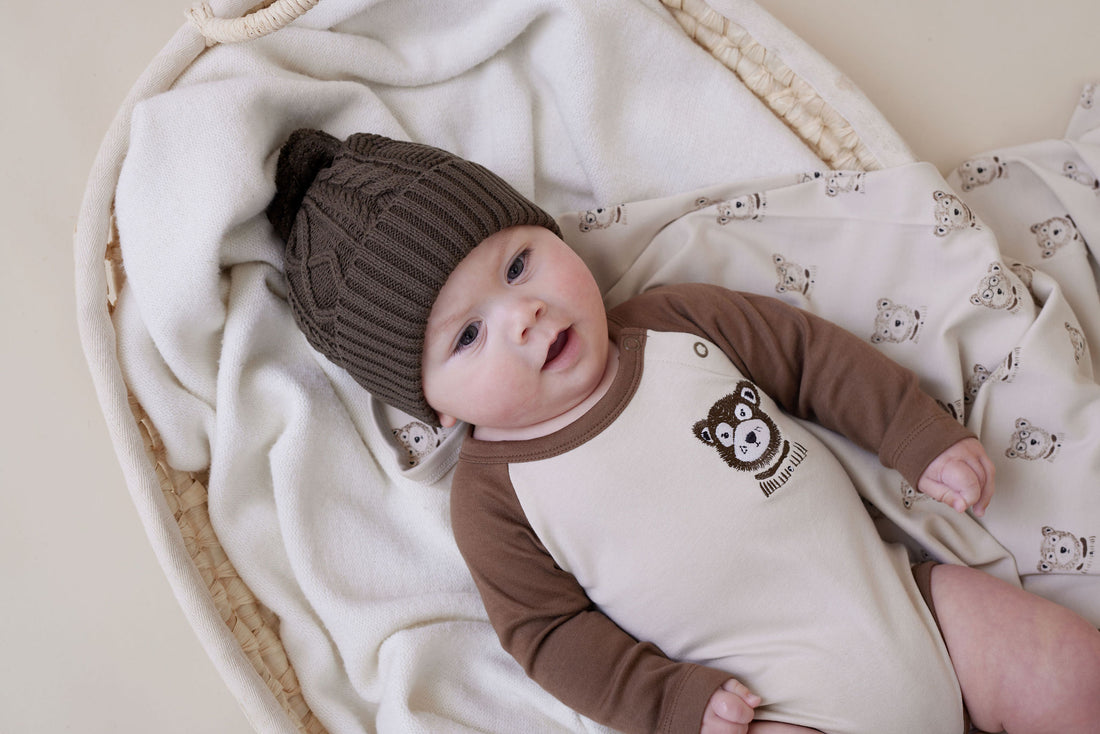 Byron Bear Raglan Onesie