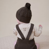 Espresso Cable Knit Romper