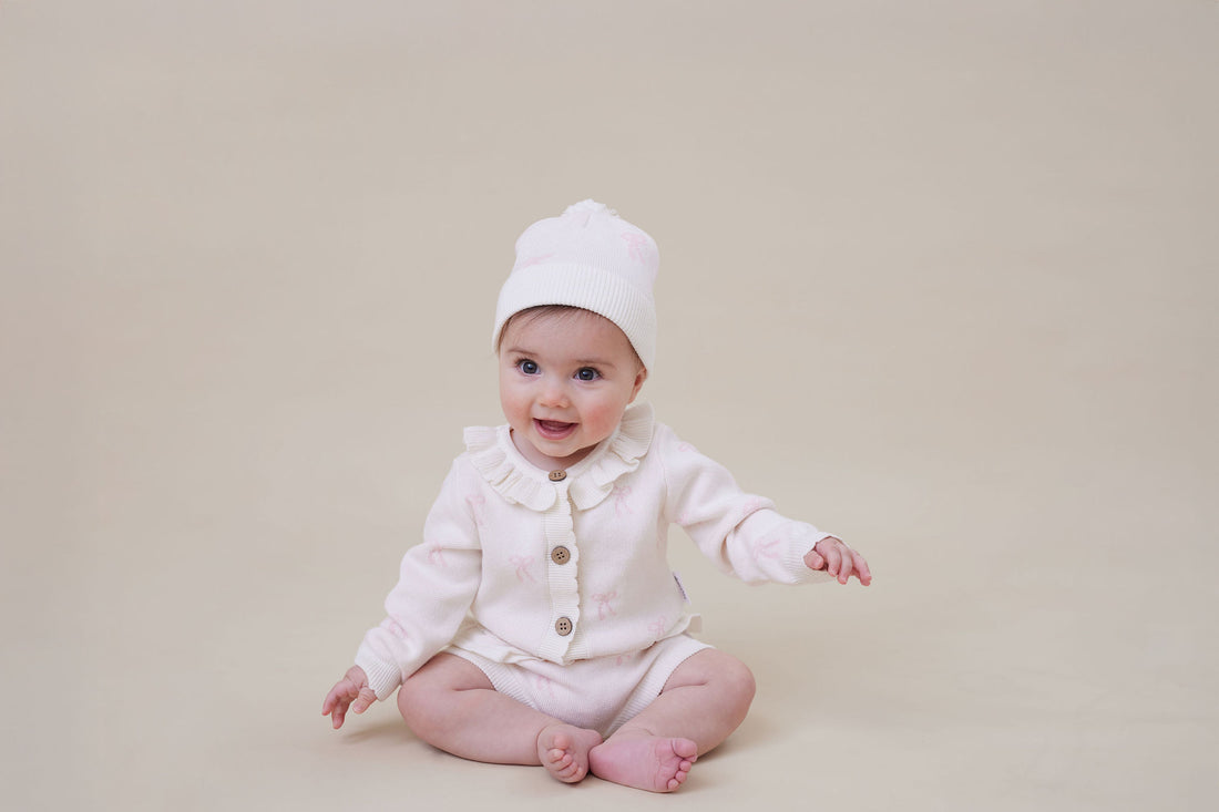 Coconut Bow Knit Cardigan