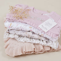 Oatmeal Ruffle Knit Blanket