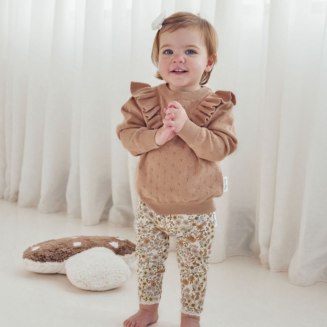 Cocoa Ruffle Knit Jumper